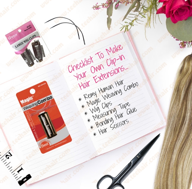 Checklist for making your own clip in hair extensions By Barbies Beauty Bits and Divatress hair_1